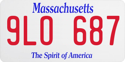 MA license plate 9LO687