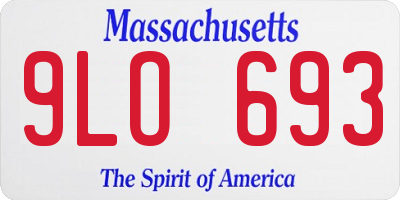 MA license plate 9LO693