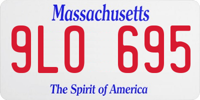 MA license plate 9LO695