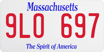 MA license plate 9LO697