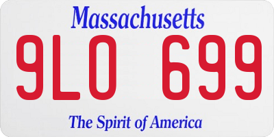 MA license plate 9LO699