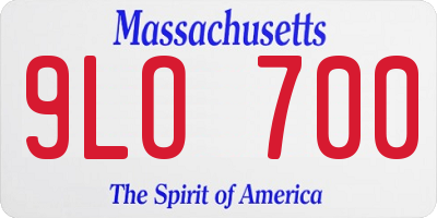 MA license plate 9LO700