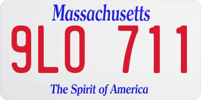 MA license plate 9LO711