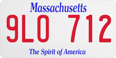 MA license plate 9LO712