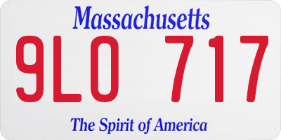 MA license plate 9LO717