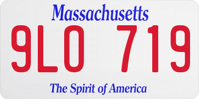MA license plate 9LO719