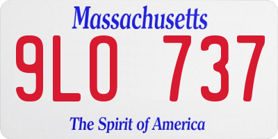MA license plate 9LO737