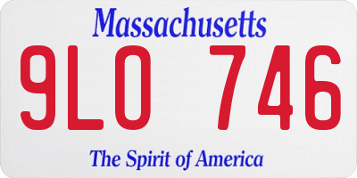 MA license plate 9LO746