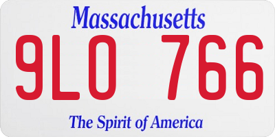 MA license plate 9LO766