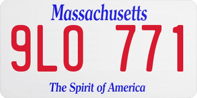 MA license plate 9LO771