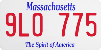 MA license plate 9LO775