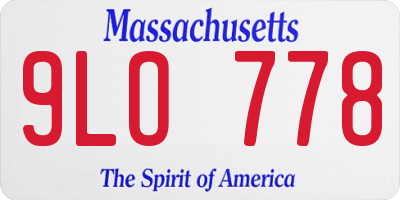 MA license plate 9LO778
