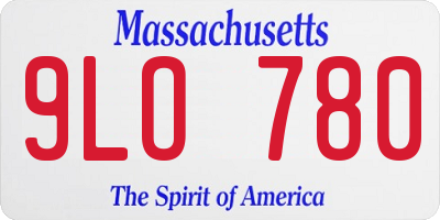 MA license plate 9LO780