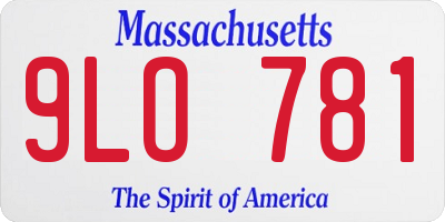 MA license plate 9LO781