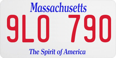 MA license plate 9LO790
