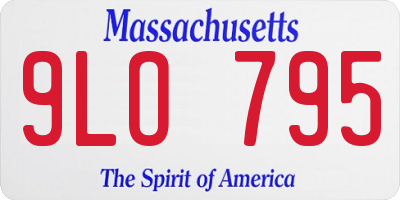 MA license plate 9LO795