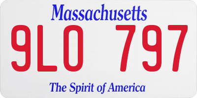 MA license plate 9LO797