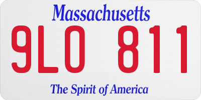 MA license plate 9LO811
