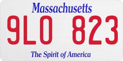 MA license plate 9LO823