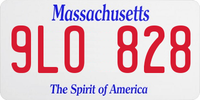 MA license plate 9LO828
