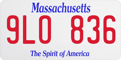 MA license plate 9LO836