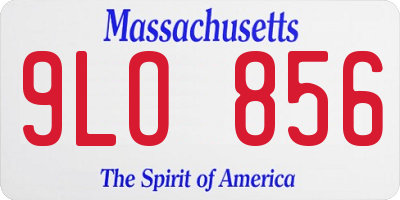 MA license plate 9LO856