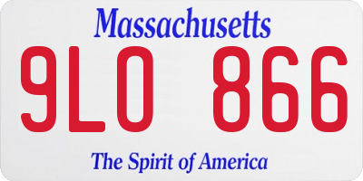 MA license plate 9LO866
