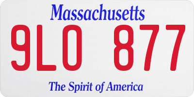 MA license plate 9LO877
