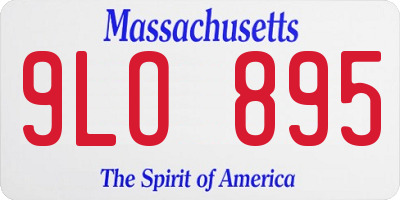 MA license plate 9LO895