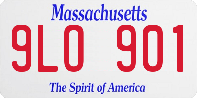 MA license plate 9LO901