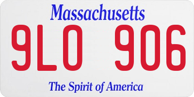 MA license plate 9LO906