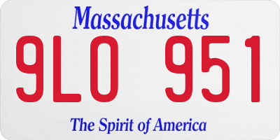 MA license plate 9LO951