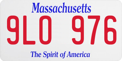MA license plate 9LO976