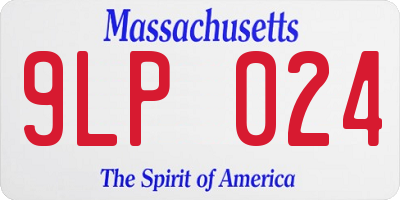 MA license plate 9LP024