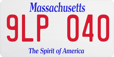 MA license plate 9LP040