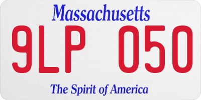 MA license plate 9LP050