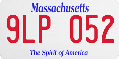 MA license plate 9LP052