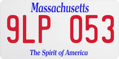 MA license plate 9LP053