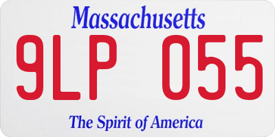 MA license plate 9LP055