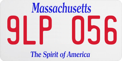 MA license plate 9LP056