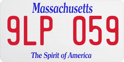 MA license plate 9LP059