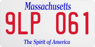 MA license plate 9LP061