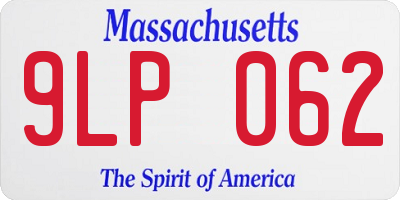 MA license plate 9LP062