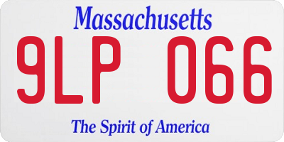 MA license plate 9LP066