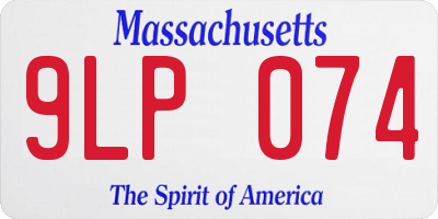 MA license plate 9LP074