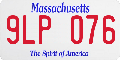 MA license plate 9LP076