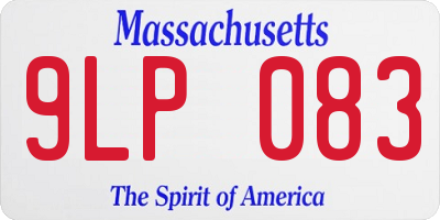 MA license plate 9LP083