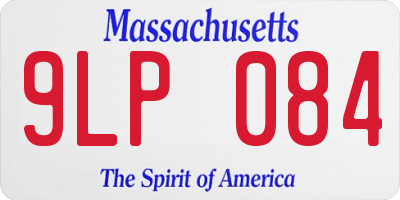 MA license plate 9LP084