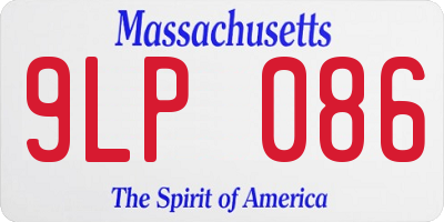 MA license plate 9LP086