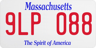 MA license plate 9LP088